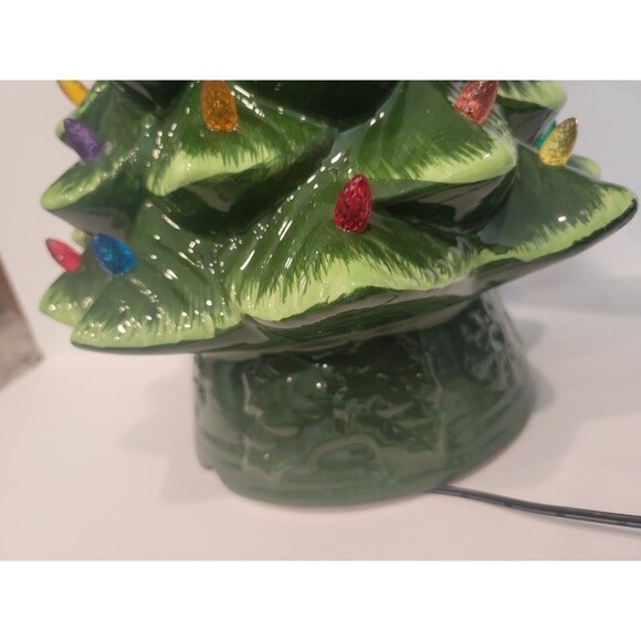 Mr. Christmas 16" Animated Ceramic Nostalgic Christmas Tree Rotating Black Santa - Picture 12 of 15